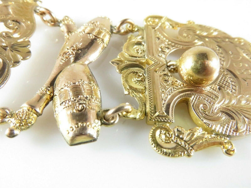 Victorian 10K Rose & Yellow Gold Aurania - B-C 1890 Indian Clubs Award Medal product image for Just Stuff I Sell, clear front view, neutral background, original listing photo, optimized descriptive alt text, centered composition variant 3