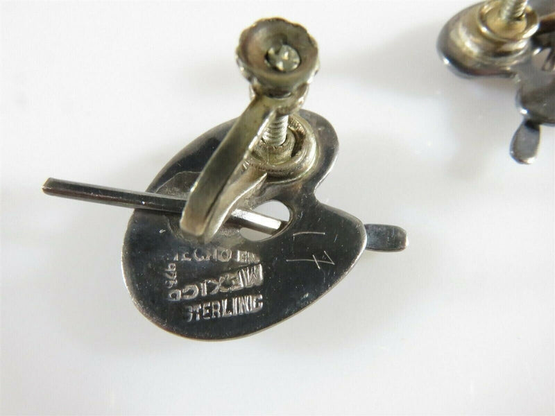 Amethyst & Glass Artist Palette Board Earrings by Artisan Shop Maricela 925 product image for Just Stuff I Sell, clear front view, neutral background, original listing photo, optimized descriptive alt text, centered composition variant 6