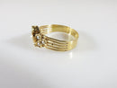Victorian 18K Yellow Gold Three-Leaf Clover Seed Pearl Ring Size 8