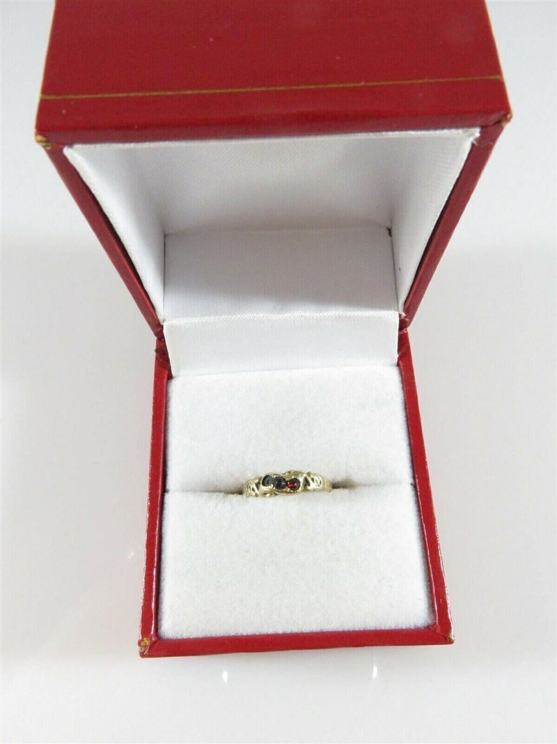 Victorian Childs Ring Size 2 Featuring 2 Garnet Stones Missing One Stone product image for Just Stuff I Sell, clear front view, neutral background, original listing photo, optimized descriptive alt text, centered composition variant 5