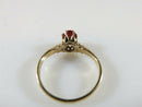 Victorian 14K Gold Ruby Engagement Ring Antique c.1887 Size 4.25 