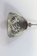 Curacao 90  Repousse Sugar Spoon Dutch Style 5 1/8" Long 11.8 grams