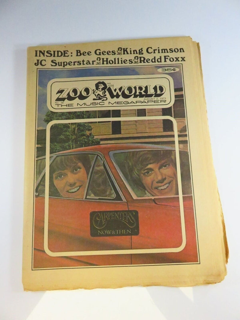 Zoo World The Music Megapaper Aug. 2 1973 No 38 Carpenters, Bee Gees, More product image for Just Stuff I Sell, clear front view, neutral background, original listing photo, optimized descriptive alt text, centered composition variant 8