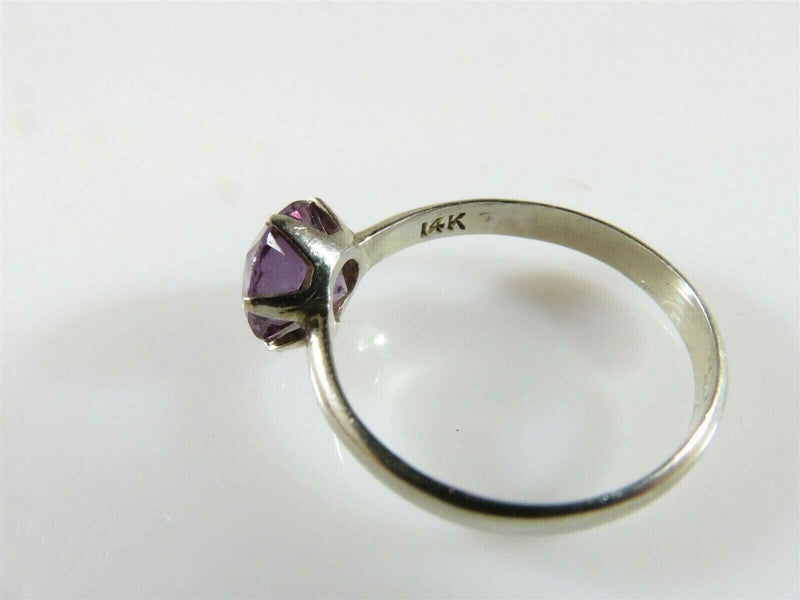 10K White Gold 1.25 Carat Lab Created Color Change Sapphire Ring sz 5.75