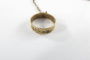 Victorian Child Hand Chain 10K Gold Engraved Ring c1898 Gold-Filled Bracelet