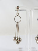 Artisan Modernist Ball & Rod Dangling Earring Set Hand Worked Sterling Silver P product image for Just Stuff I Sell, clear front view, neutral background, original listing photo, optimized descriptive alt text, centered composition variant 4