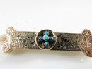 10K Gold Victorian Hat Bar Pin Turquoise and Black Enameled Pin product image for Just Stuff I Sell, clear front view, neutral background, original listing photo, optimized descriptive alt text, centered composition variant 7