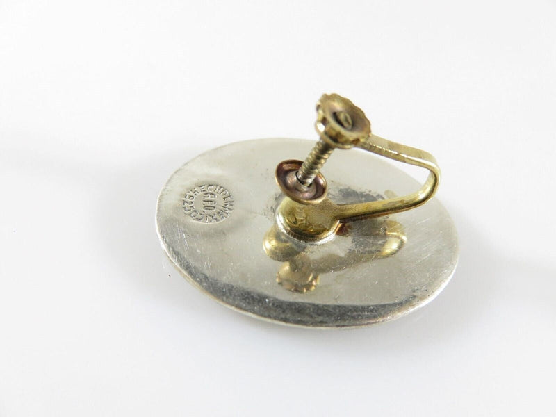 Vintage Unmatched Large Oval Abalone & Sterling Disc Taxco APO Single Silver Earring product image for Just Stuff I Sell, clear front view, neutral background, original listing photo, optimized descriptive alt text, centered composition variant 6