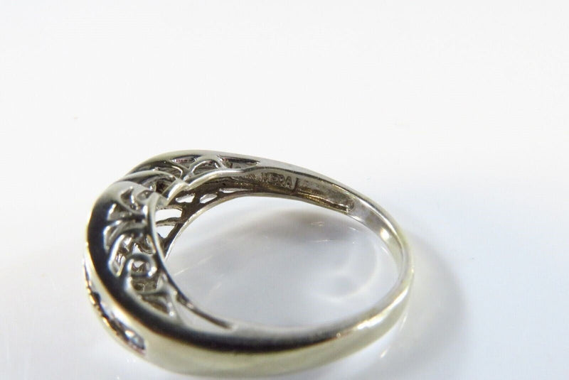 12 Channel Set Cubic Zirconia 14K White Gold Ring 2.8 Grams Size 4.25 MEDA product image for Just Stuff I Sell, clear front view, neutral background, original listing photo, optimized descriptive alt text, centered composition variant 9