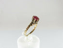 Victorian 14K Gold Ruby Engagement Ring Antique c.1887 Size 4.25 