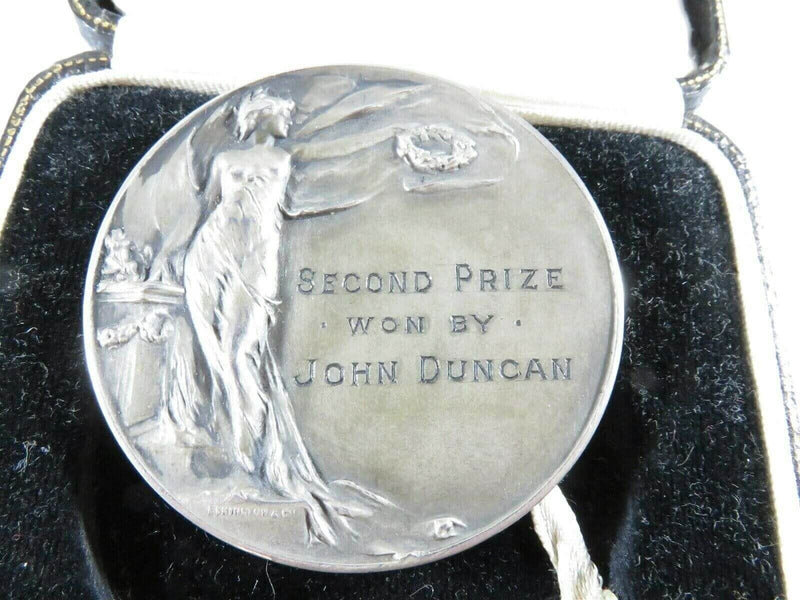 1932 Motorcycle Racing Medal Art Deco Solid Silver Scottish by Elkington & Co product image for Just Stuff I Sell, clear front view, neutral background, original listing photo, optimized descriptive alt text, centered composition