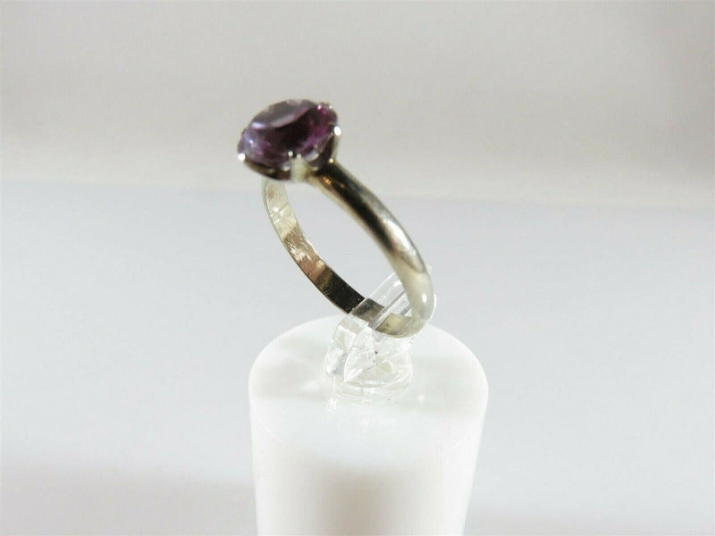 10K White Gold 1.25 Carat Lab Created Color Change Sapphire Ring sz 5.75