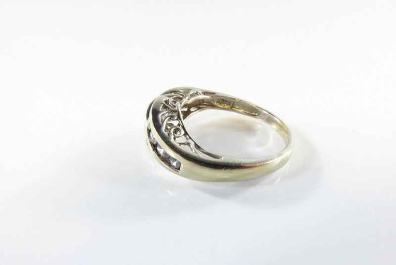 12 Channel Set Cubic Zirconia 14K White Gold Ring 2.8 Grams Size 4.25 MEDA product image for Just Stuff I Sell, clear front view, neutral background, original listing photo, optimized descriptive alt text, centered composition variant 7