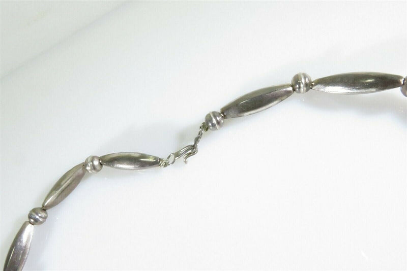 Beautiful Inlaid Stone Tab Choker Necklace With Sterling Silver Pearls & Melons product image for Just Stuff I Sell, clear front view, neutral background, original listing photo, optimized descriptive alt text, centered composition variant 6