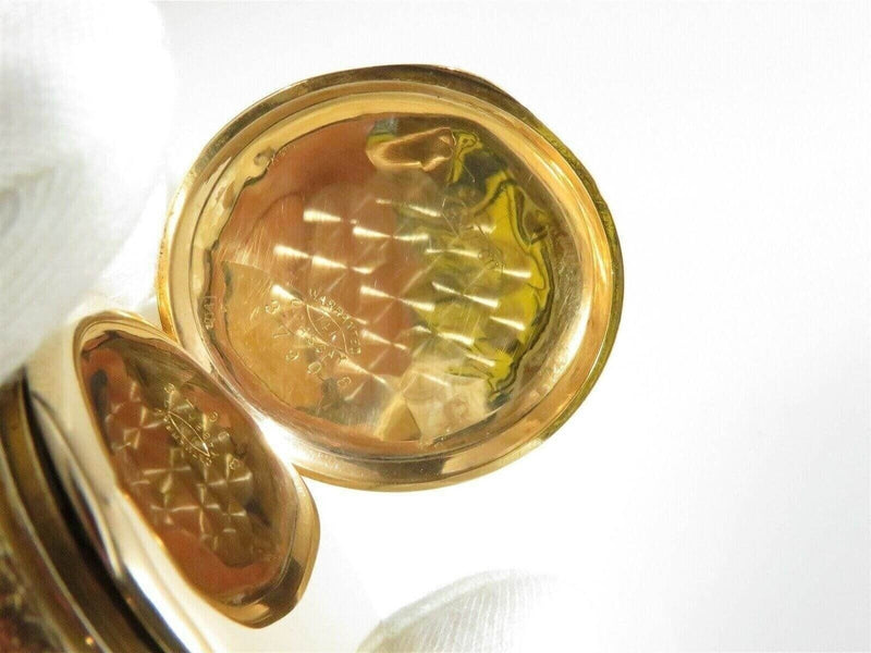 14K Gold 1888 Victorian Size 6S Hampden Hunter Cased Pocket Watch product image for Just Stuff I Sell, clear front view, neutral background, original listing photo, optimized descriptive alt text, centered composition variant 8