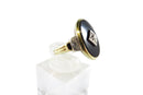 Art Deco 14K Gold Onyx Plaque Ring w/ Diamonds Onyx Size 4