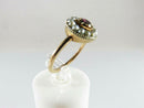 Georgian 14K Gold Garnet & Pearl Cluster Ring Antique Size 5.5