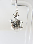 Nice Noah's Ark Elephant Giraffe & Bird Sterling Silver Dangling Earring Set product image for Just Stuff I Sell, clear front view, neutral background, original listing photo, optimized descriptive alt text, centered composition variant 2