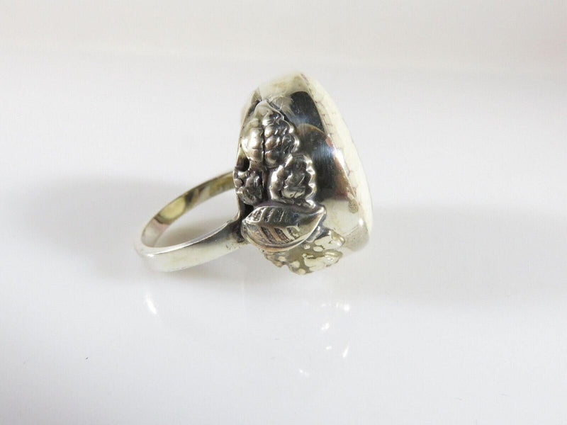 Japanese Satsuma Deity God of Fortune Hand Painted Button Ring Sterling product image for Just Stuff I Sell, clear front view, neutral background, original listing photo, optimized descriptive alt text, centered composition variant 3