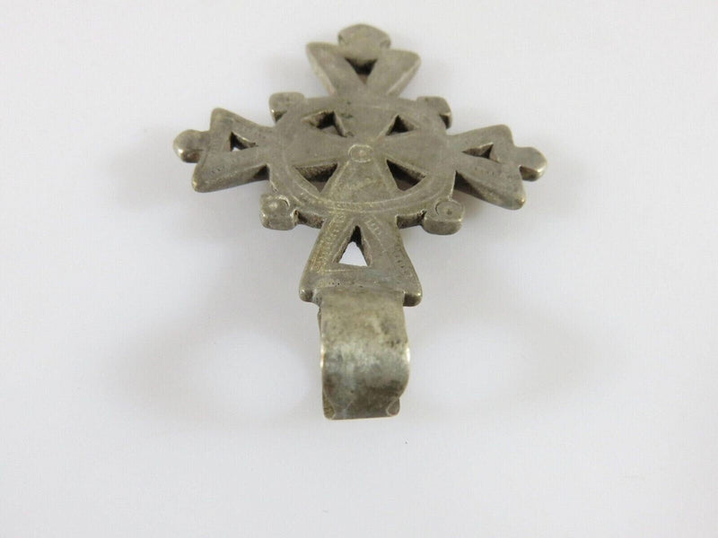 1 7/8" High Celtic Style Coptic Ethiopia Silver Cross With Chamfered Decoration product image for Just Stuff I Sell, clear front view, neutral background, original listing photo, optimized descriptive alt text, centered composition variant 11