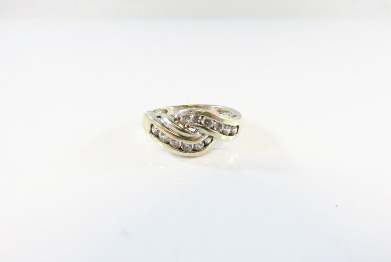 12 Channel Set Cubic Zirconia 14K White Gold Ring 2.8 Grams Size 4.25 MEDA product image for Just Stuff I Sell, clear front view, neutral background, original listing photo, optimized descriptive alt text, centered composition variant 4