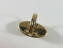 Vintage Mid-Century 10K Gold Rutilated Quartz Cabochon Ring Size 7