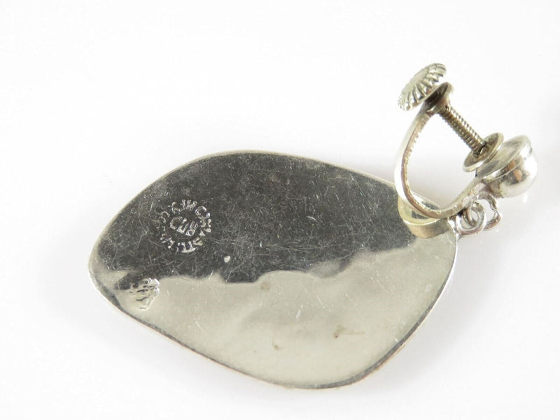 Art Nouveau Style Unmatched Bowman Abalone & Sterling Disc Taxco Single Silver Earring product image for Just Stuff I Sell, clear front view, neutral background, original listing photo, optimized descriptive alt text, centered composition variant 4