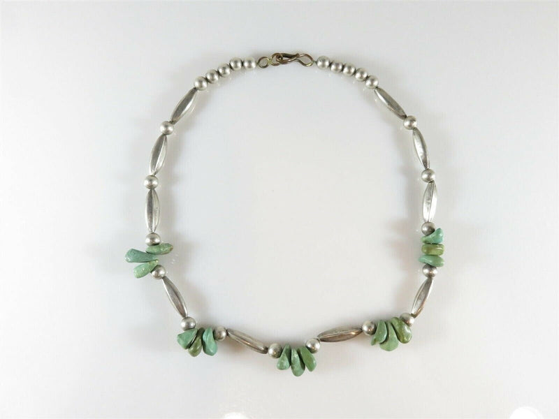 Old Turquoise Melon Bead & Pearl Bead Necklace Fred Harvey Style Navajo Necklace product image for Just Stuff I Sell, clear front view, neutral background, original listing photo, optimized descriptive alt text, centered composition