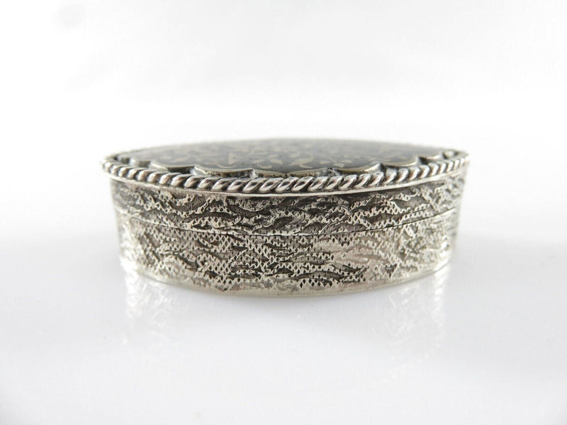 Antique Silver Niello Enamel Small Snuff or Stash Box Floral Décor product image for Just Stuff I Sell, clear front view, neutral background, original listing photo, optimized descriptive alt text, centered composition variant 3