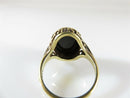 Antique 14K Gold Onyx Cameo Ring Art Nouveau Edwardian Style Size 5.5