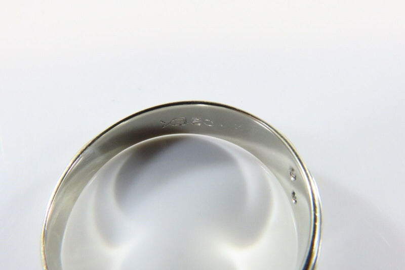 14K White Gold Diamond Chip Wedding Band Size 9.75 by NBK .02 CTW 3 Grams!