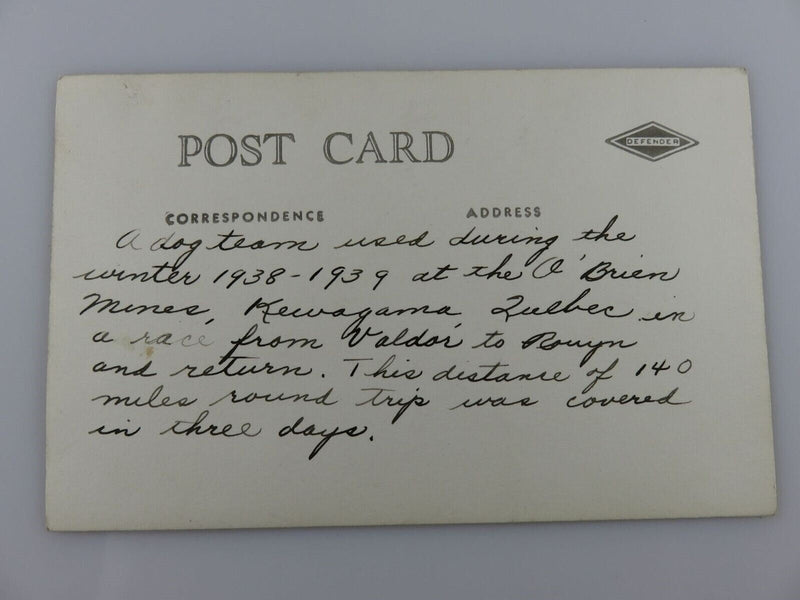 O'Brien Gold Mines at Kewagama Quebec Dog Race Valdor to Rouyn Postcard Circa 19 product image for Just Stuff I Sell, clear front view, neutral background, original listing photo, optimized descriptive alt text, centered composition variant 2