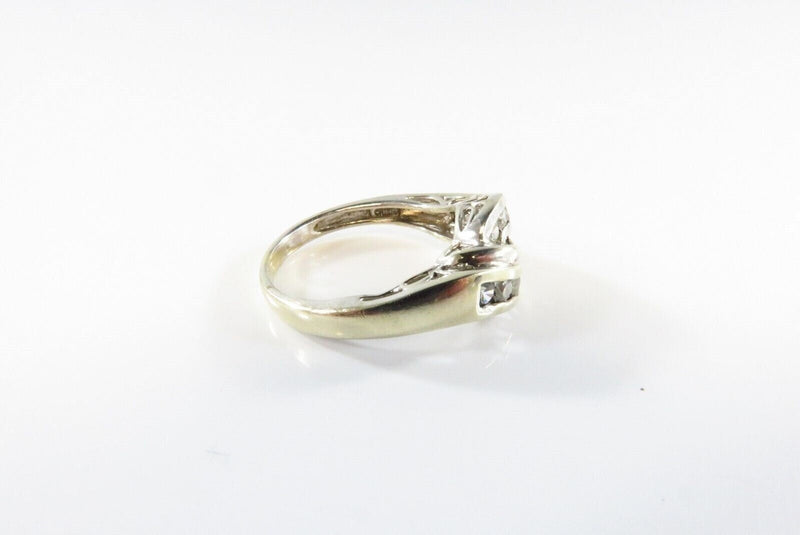 12 Channel Set Cubic Zirconia 14K White Gold Ring 2.8 Grams Size 4.25 MEDA product image for Just Stuff I Sell, clear front view, neutral background, original listing photo, optimized descriptive alt text, centered composition variant 5