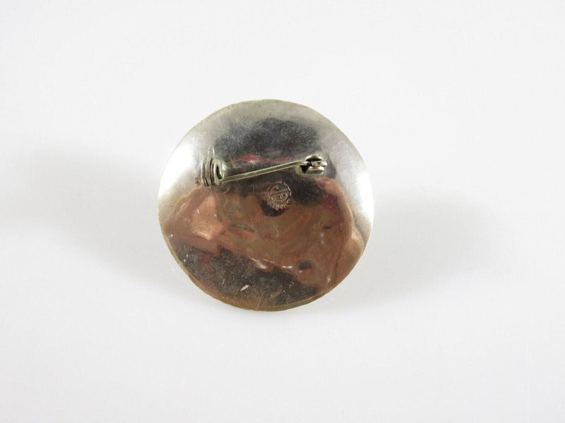 Fancy Sombrero Pin Brooch Sterling Silver & Onyx 925 Marked JE Hat Floral Design product image for Just Stuff I Sell, clear front view, neutral background, original listing photo, optimized descriptive alt text, centered composition variant 7