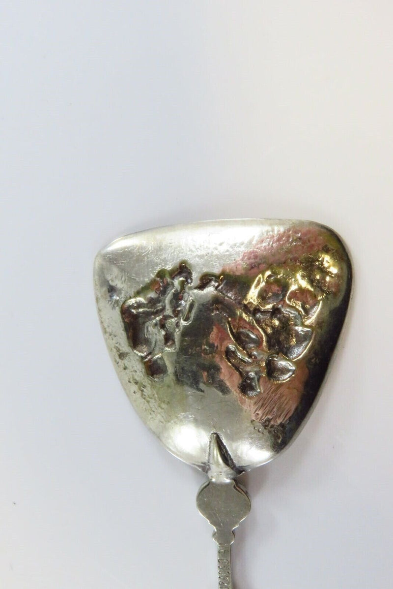 Curacao 90  Repousse Sugar Spoon Dutch Style 5 1/8" Long 11.8 grams