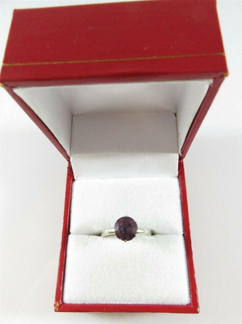 10K White Gold 1.25 Carat Lab Created Color Change Sapphire Ring sz 5.75