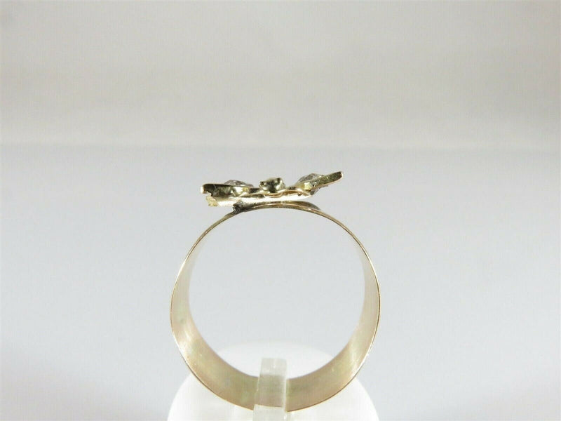 Outstanding Antique 14K Gold Diamond Figural Butterfly Ring Cigar Band Rose OMC product image for Just Stuff I Sell, clear front view, neutral background, original listing photo, optimized descriptive alt text, centered composition variant 4
