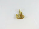 14K Gold Chinese Style Sail Boat Pendant Charm product image for Just Stuff I Sell, clear front view, neutral background, original listing photo, optimized descriptive alt text, centered composition