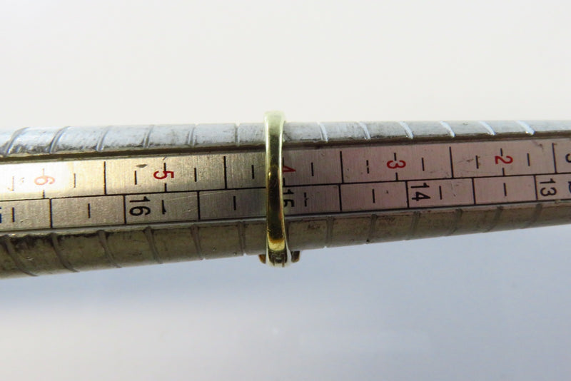 Art Deco 14K Gold Onyx Plaque Ring w/ Diamonds Onyx Size 4