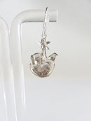 Nice Noah's Ark Elephant Giraffe & Bird Sterling Silver Dangling Earring Set product image for Just Stuff I Sell, clear front view, neutral background, original listing photo, optimized descriptive alt text, centered composition variant 5