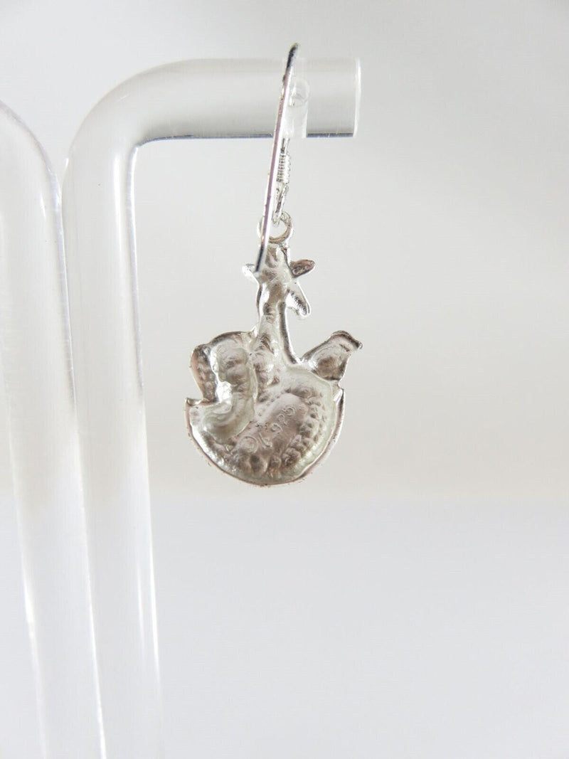 Nice Noah's Ark Elephant Giraffe & Bird Sterling Silver Dangling Earring Set product image for Just Stuff I Sell, clear front view, neutral background, original listing photo, optimized descriptive alt text, centered composition variant 5
