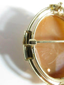 10K Gold Art Nouveau Large Right Facing Floral Cameo Brooch Pendant product image for Just Stuff I Sell, clear front view, neutral background, original listing photo, optimized descriptive alt text, centered composition variant 7