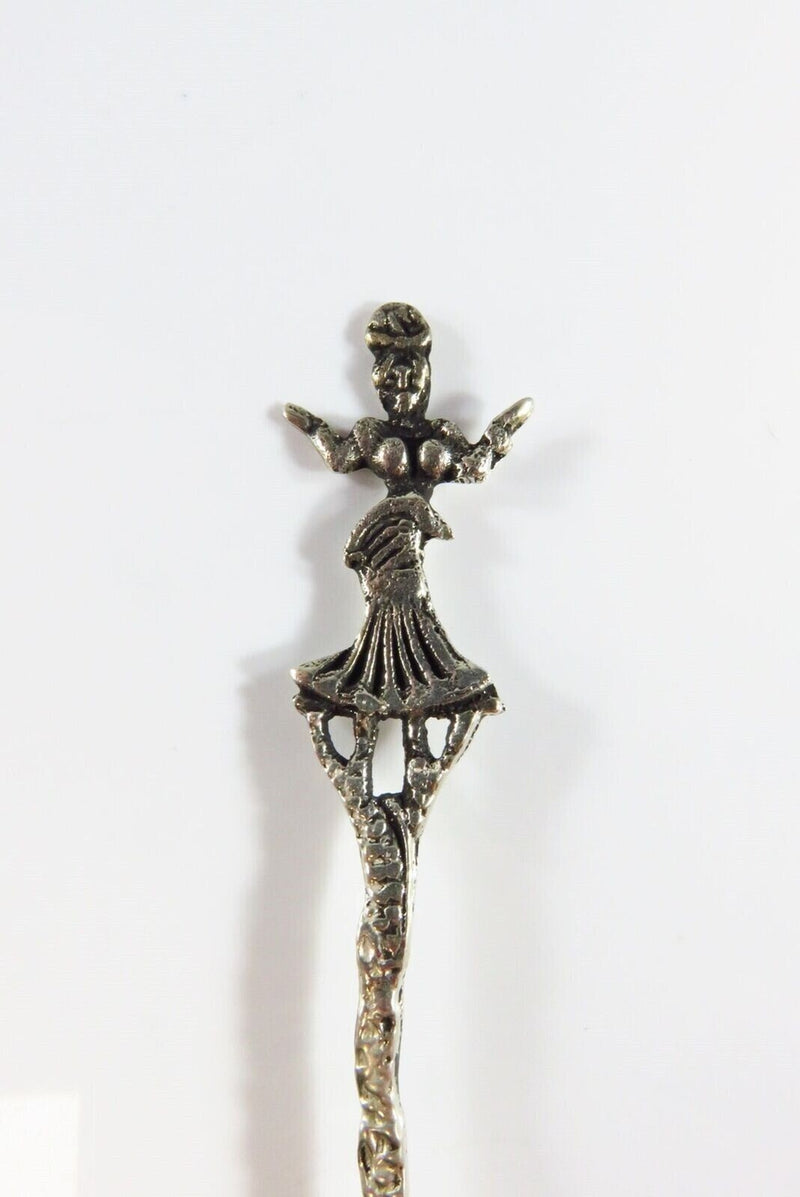 Dancing Woman Design 833 Silver Brazilian Demitasse Coffee Baby Diminutive Spoon