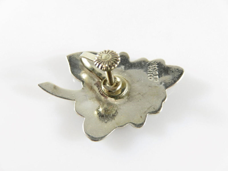 Vintage Unmatched Large Maple Leaf Abalone & Sterling Mexico Single Silver Earring product image for Just Stuff I Sell, clear front view, neutral background, original listing photo, optimized descriptive alt text, centered composition variant 4