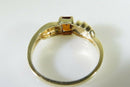 Lovely 14K Yellow Gold and Nice Emerald Cut Citrine Ring w/ Wing Style Band Sz 7 product image for Just Stuff I Sell, clear front view, neutral background, original listing photo, optimized descriptive alt text, centered composition variant 8
