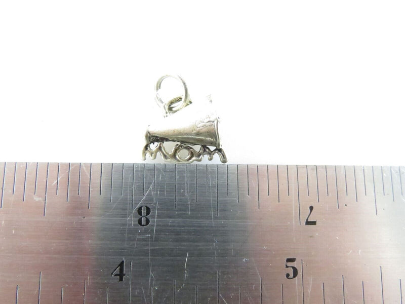 Vintage 3D Sterling Silver Cheerleading Mom Charm Megaphone Mom Charm product image for Just Stuff I Sell, clear front view, neutral background, original listing photo, optimized descriptive alt text, centered composition variant 13