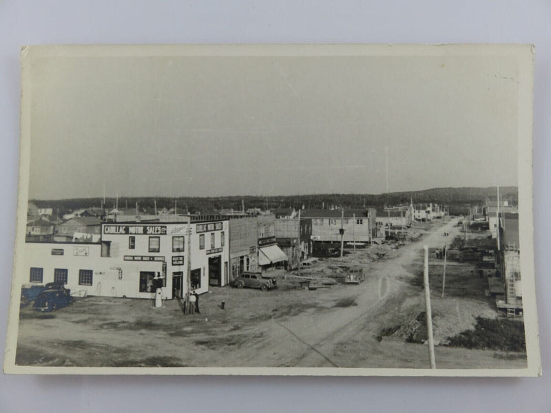 Main Street View Cadillac Quebec Major Salmon Studio Photo Postcard Circa 1939 product image for Just Stuff I Sell, clear front view, neutral background, original listing photo, optimized descriptive alt text, centered composition