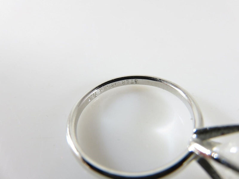 Vintage Designer Solitaire Ring Sterling 8mm Cubic Zirconia Size 7.75 by SETA product image for Just Stuff I Sell, clear front view, neutral background, original listing photo, optimized descriptive alt text, centered composition variant 10