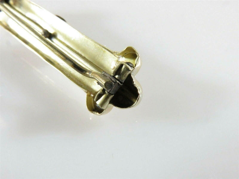 10K Gold Victorian Hat Bar Pin Turquoise and Black Enameled Pin product image for Just Stuff I Sell, clear front view, neutral background, original listing photo, optimized descriptive alt text, centered composition variant 11