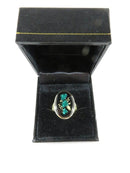 Antique 14K Statement Ring Enameled Leaf Grape Design with Chamfered Band Sz 6 product image for Just Stuff I Sell, clear front view, neutral background, original listing photo, optimized descriptive alt text, centered composition variant 7